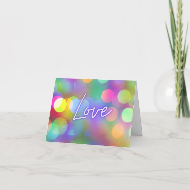 Cartão De Agradecimento Love Lights (Frente)