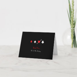 Cartão De Agradecimento Love Struck Las Vegas Wedding Thank You Card