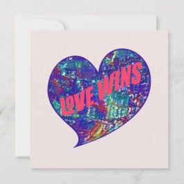 Cartão De Agradecimento Love Wins Art Heart