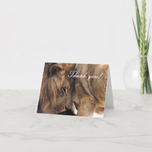 Cartão De Agradecimento Loving Lions - Thank You Cards