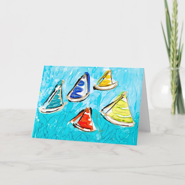 Cartão De Agradecimento Lovitude Blank Card Sanibel Sails - Smooth Sailing (Frente)