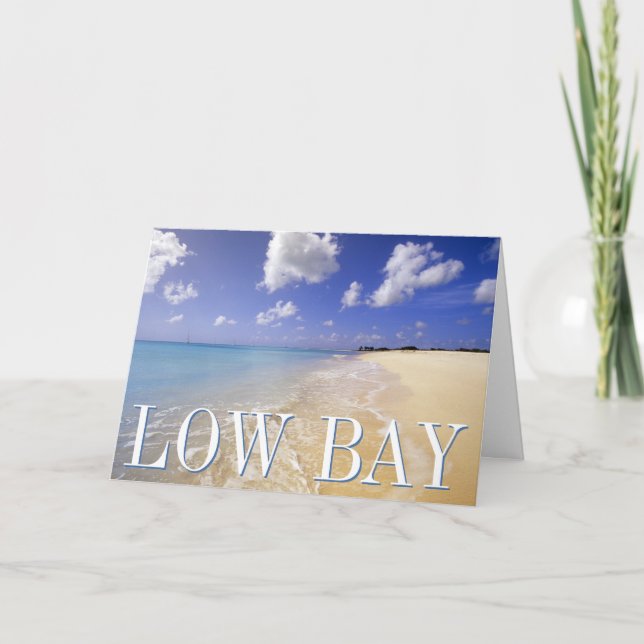Cartão De Agradecimento Low Bay Beach, Barbuda, Antígua | Obrigado (Frente)