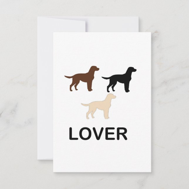 Cartão De Agradecimento LR amante todas as cores silhueta (Frente)