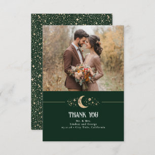 Cartão De Agradecimento Lua Celestial e Estrelas Obrigado Foto