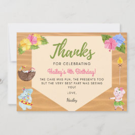 Cartão de Agradecimento Luau