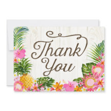 Luau Tropical Floral Beach Russo Obrigado