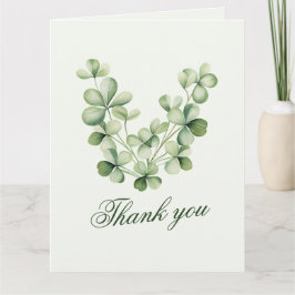 Cartão De Agradecimento Lucky in Love Bridal Shower Green Shamrock 