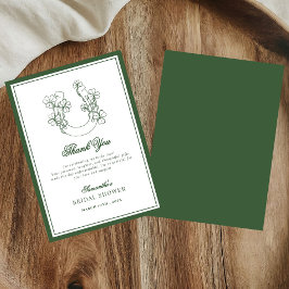 Cartão De Agradecimento Lucky in Love Shamrock Horseshoe Bridal Shower