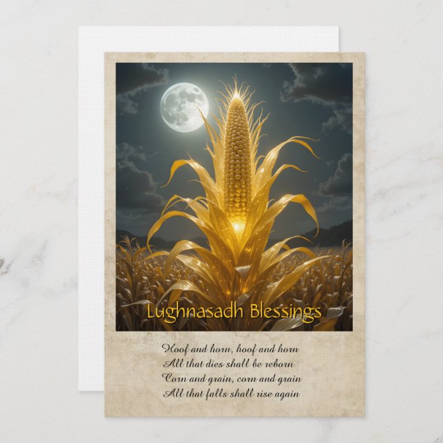 Cartão De Agradecimento Lughnasadh Lammas Greeting Card (Frente/Verso)