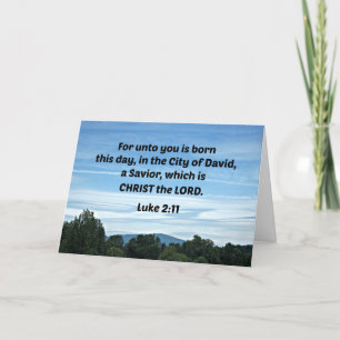 Cartão De Agradecimento Luke 2:11 Para você é nascer este dia