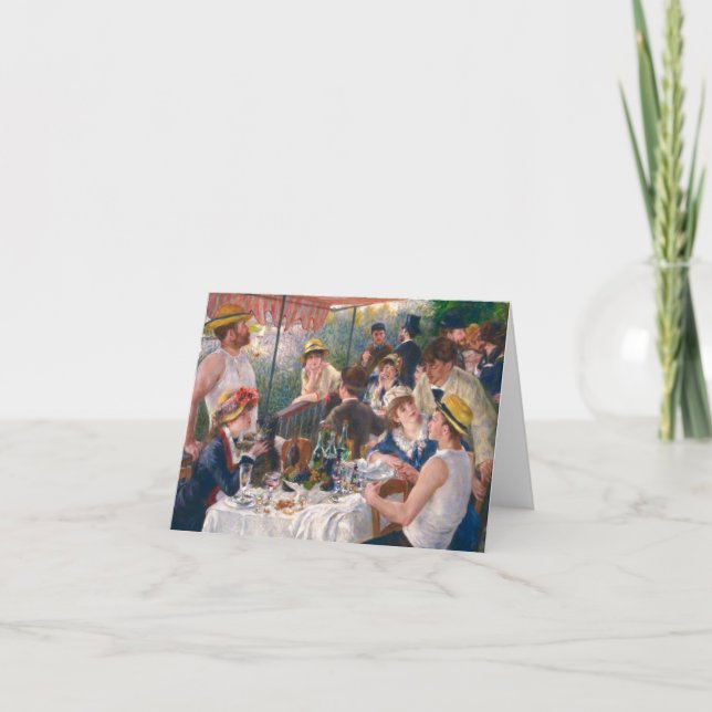 Cartão De Agradecimento Luncheon do Partido Barco, 1880 por Renoir (Frente)