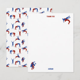 Cartão De Agradecimento Luta Livre Greco-Romana Nome Personalizado