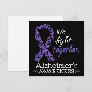 Cartão De Agradecimento Lutamos juntos - Consciência do mal de Alzheimer