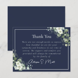 Cartão De Agradecimento Luto Funeral Eucalipto Azul