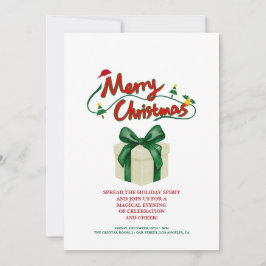 Cartão De Agradecimento Luxury Christmas Party Invitation