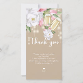 Cartão De Agradecimento Luxury Floral aniversário de 30 anos