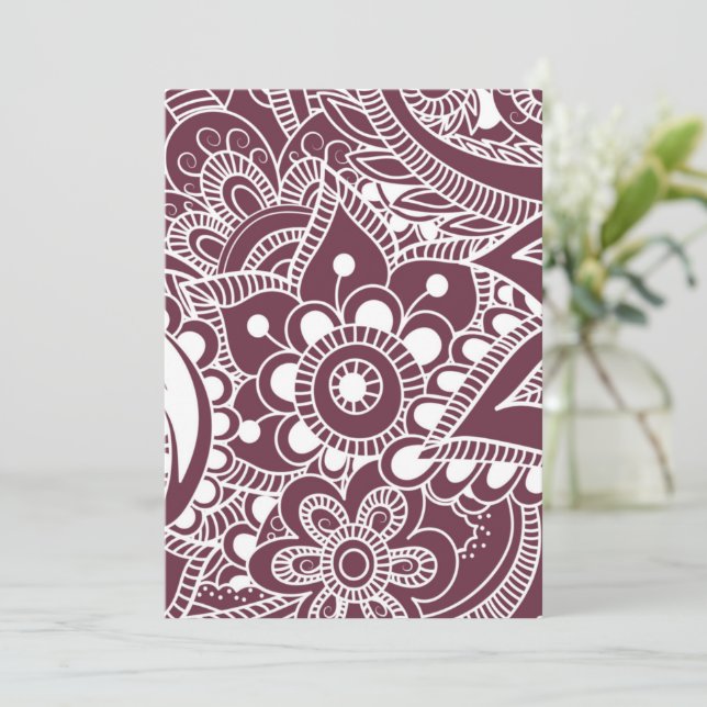 Cartão De Agradecimento Luxury Mandala 44 (Em pé/Frente)