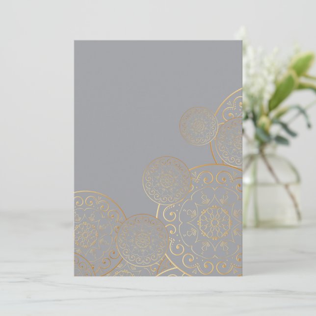 Cartão De Agradecimento Luxury Mandala 49 (Em pé/Frente)