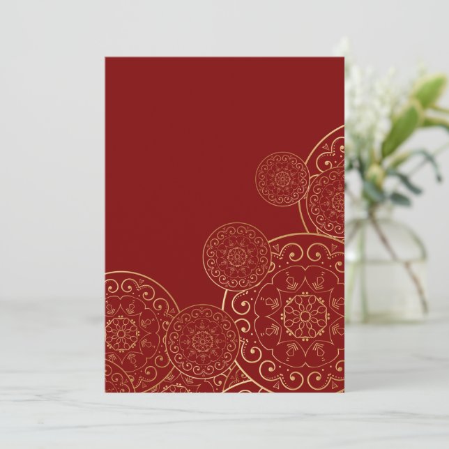 Cartão De Agradecimento Luxury Mandala 50 (Em pé/Frente)