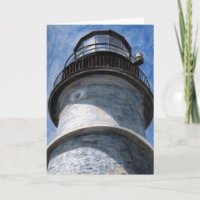 Cartão De Agradecimento Luz na cabeça de Portland acima (Frente)