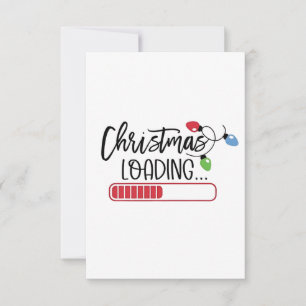 Cartão De Agradecimento Luzes de Natal Carregando Xmas