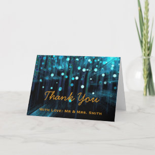 Cartão De Agradecimento Luzes Modernas Brilhantes Confetti Sparkles Obriga