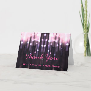 Cartão De Agradecimento Luzes Modernas Brilhantes Confetti Sparkles Obriga