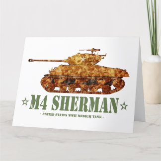Cartão De Agradecimento M4 Sherman Segunda Guerra Mundial, 2.ª Estação Ame