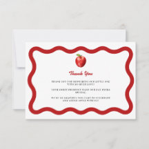 Maçã dos Nossos Olhos script vermelho para chá de 