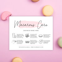 Macarons Care Guide Bakery Instruções Femininas