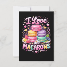 Cartão De Agradecimento Macarons de Amor Doce