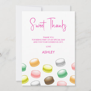 Cartão De Agradecimento Macarons Sweet 16
