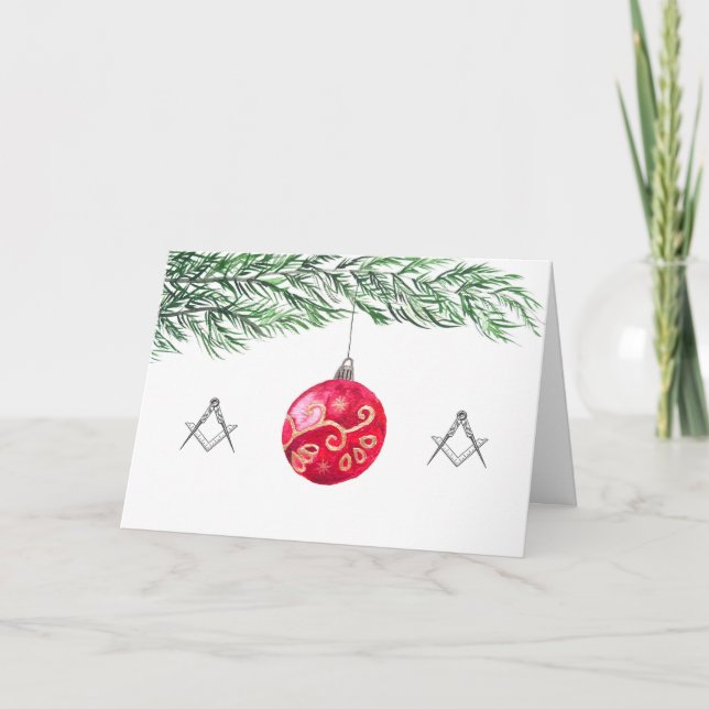 Cartão De Agradecimento Maçom Maçônico Maçom Natal Maçom (Frente)