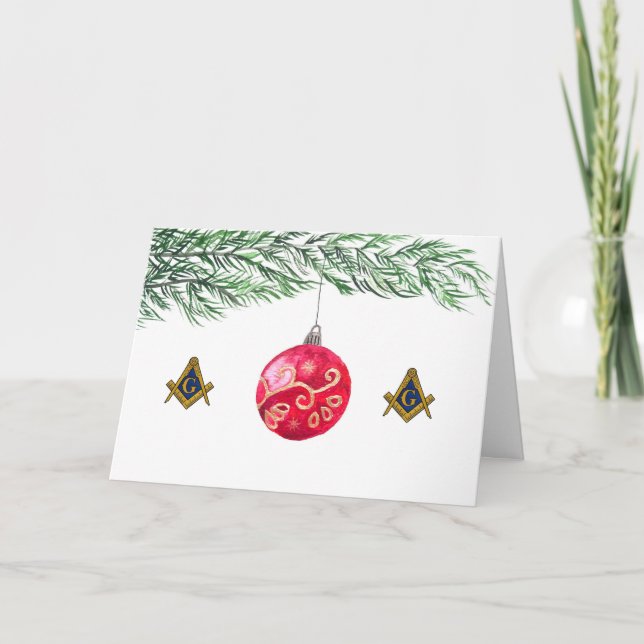 Cartão De Agradecimento Maçom Maçônico Maçom Natal Maçom (Frente)