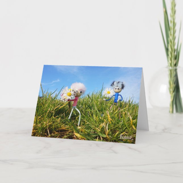 Cartão De Agradecimento Madeliefjes plukkende fubby's. (Frente)