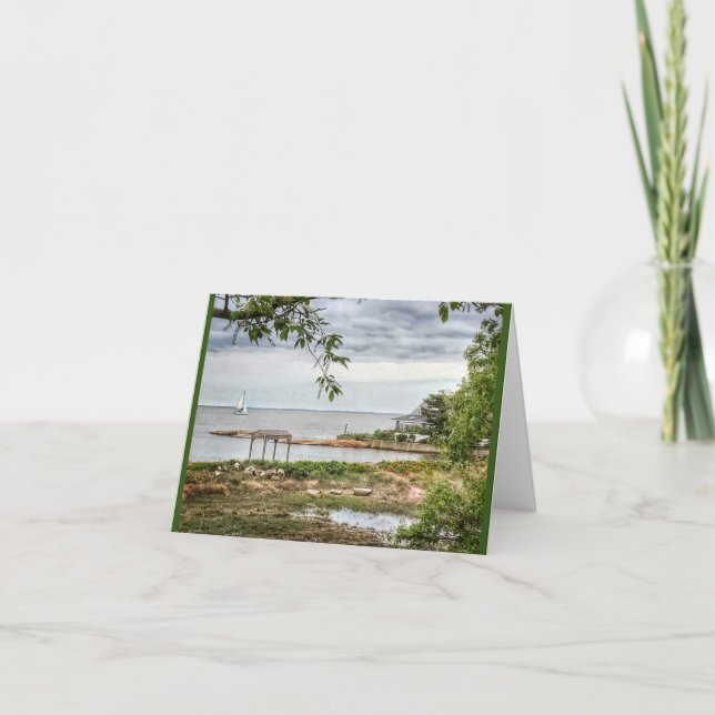 Cartão De Agradecimento Madison, Connecticut. Seaview Beach. Obrigado Carr (Frente)