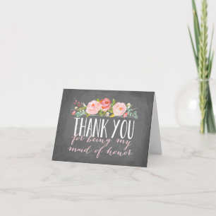 Cartão De Agradecimento Madrinha de casamento Obrigado Bridesman