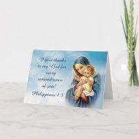 Mãe abençoada segurando o bebê Jesus