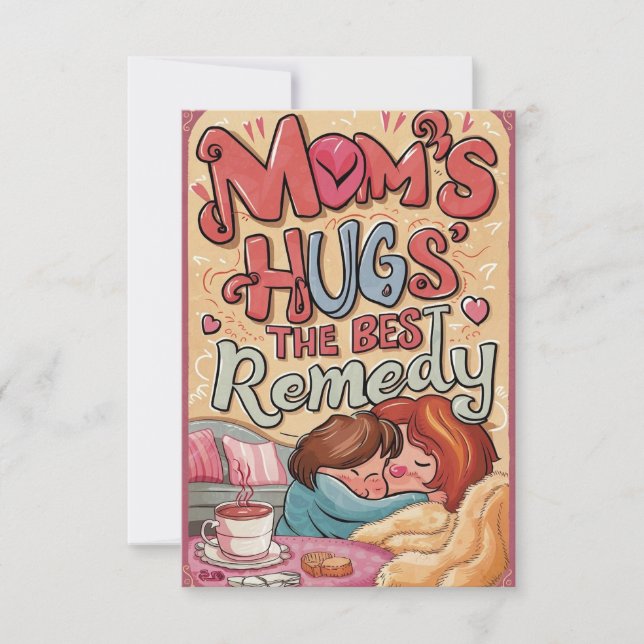 Cartão De Agradecimento "Mãe, Coração do Nosso Mundo" (Frente)