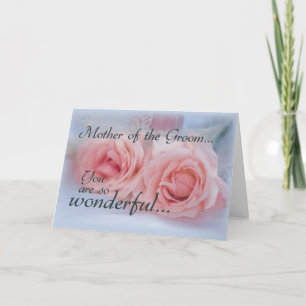 Cartão De Agradecimento Mãe do Noivo, Obrigado, Rosas Rosas