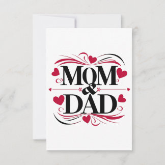 Cartão De Agradecimento Mãe e pai melhores pais a cada um