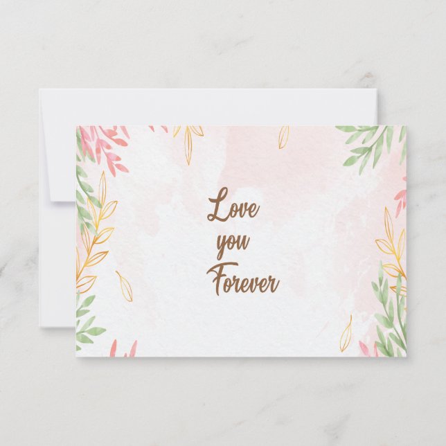 Cartão De Agradecimento Mãe, você é a maior alegria da minha vida (Verso)