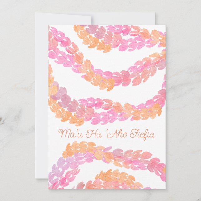 Cartão De Agradecimento Mãe'u ha 'aho fiefia (Frente)
