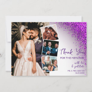 Cartão De Agradecimento Magenta Magenta Moderna com Rótulo QR com Rótulo V