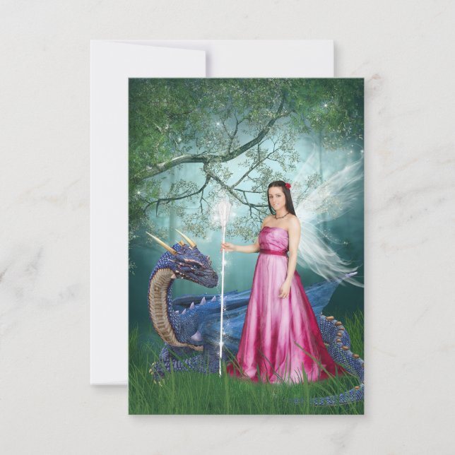 Cartão De Agradecimento Magia do dragão (Frente)