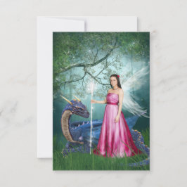 Cartão De Agradecimento Magia do dragão