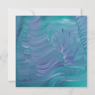 Cartão De Agradecimento Magia Subaquática Arte Abstrata Colorida Única