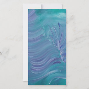 Cartão De Agradecimento Magia Subaquática Arte Abstrata Colorida Única
