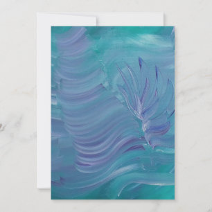 Cartão De Agradecimento Magia Subaquática Arte Abstrata Colorida Única