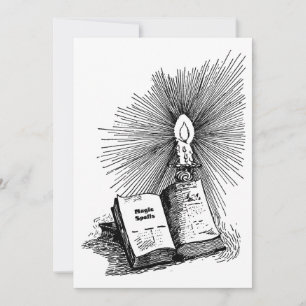 Cartão De Agradecimento Magic Spells Book Candle Witchcraft